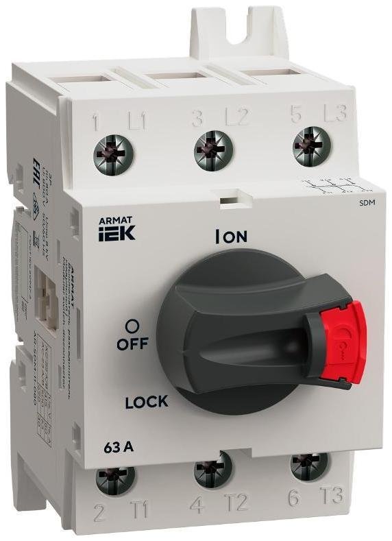 IEK AR-SDM-11-063 Выключатель-разъед. ARMAT SDM 3P 63А