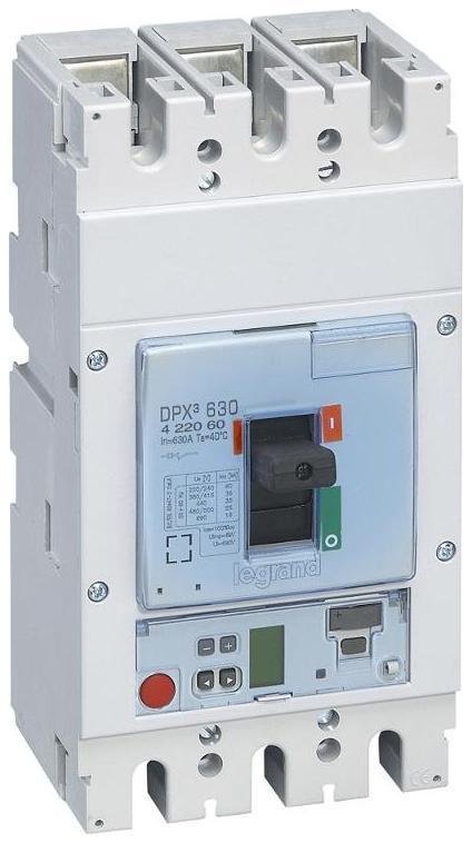 Legrand 422060 Автоматический выключатель DPX3 630 - эл. расцепитель S2 - 36 кА - 400 В" - 3П - 630 А