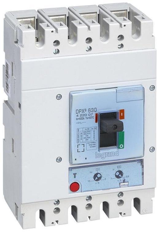 Legrand 422007 Автоматический выключатель DPX3 630 - термомагнитный расцепитель - 36 кА - 400 В" - 4П - 400 А