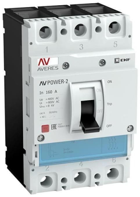 EKF mccb-13-160-TR-av Выключатель автоматический AV POWER-1/3 160А 35kA TR