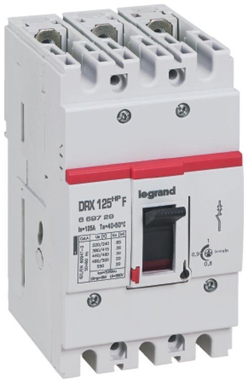 Legrand 669702 Автоматический выключатель DRX 125 HP TM Рег 3П 25A 25кА