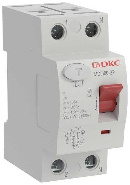 DKC MDL100-2P2-25-AC Выключатель дифференциального тока YON max MDL100 1п+N 30mA 25A типАС