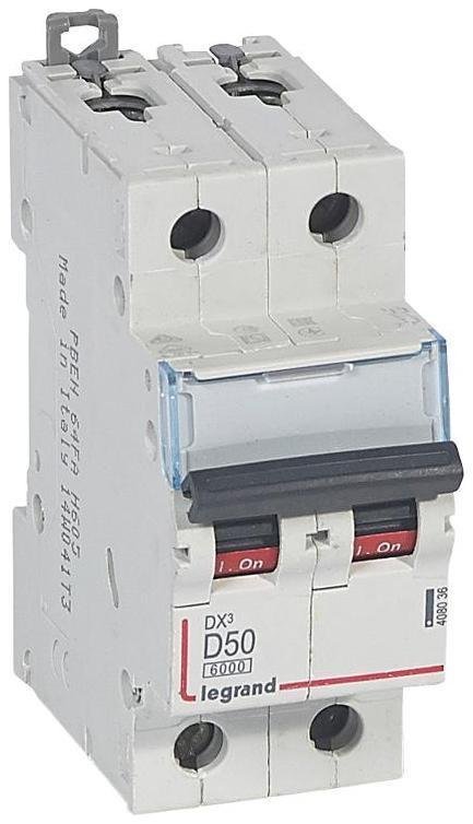 Legrand 408036 Выключатель автоматический двухполюсный DX3 6000 50А D 10кА