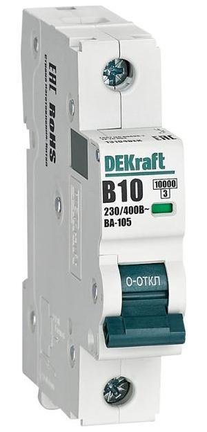 DEKraft 13104DEK Выключатель автоматический однополюсный ВА-105 10А B 10кА