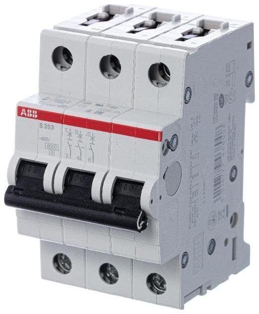 ABB 2CDS253001R0064 Выключатель автоматический трехполюсный S203 6А C 6кА (S203 C6)