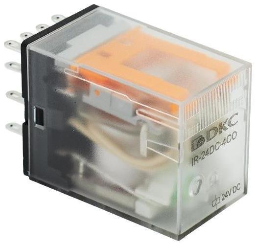 DKC IR-220DC-4CO Реле миниатюрное промышленное общего назначения, 4CO, ком. ток 5А, AgSnO2, напряжение 220V DC, опция: светодиод [в упаковке 20, цена за 1 шт]