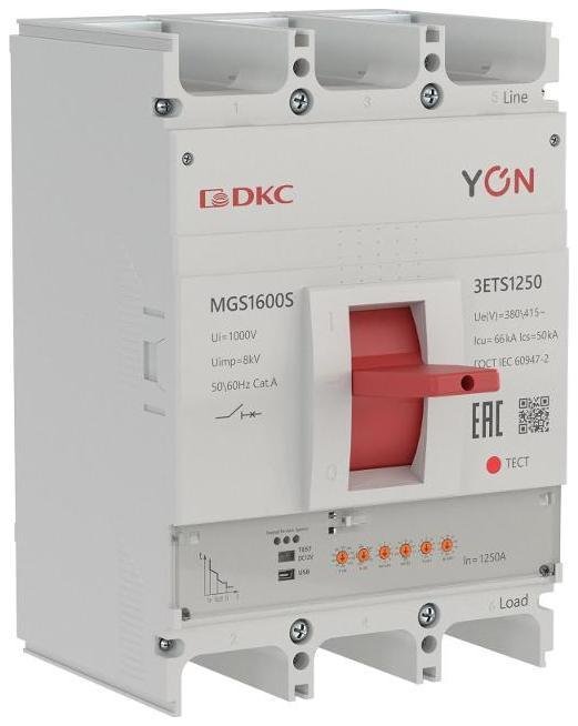 DKC MGS1600S-3ETS1250 Авт. выкл. YON MGS1600S 3P 500-1250A 66kA с электронным расцепителем ETS