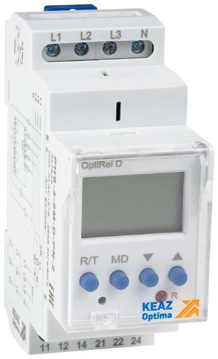 КЭАЗ 357849 Реле контроля фаз OptiRel D PHS-3-2M-D-PN-2 цифровое 3Ф 2СО