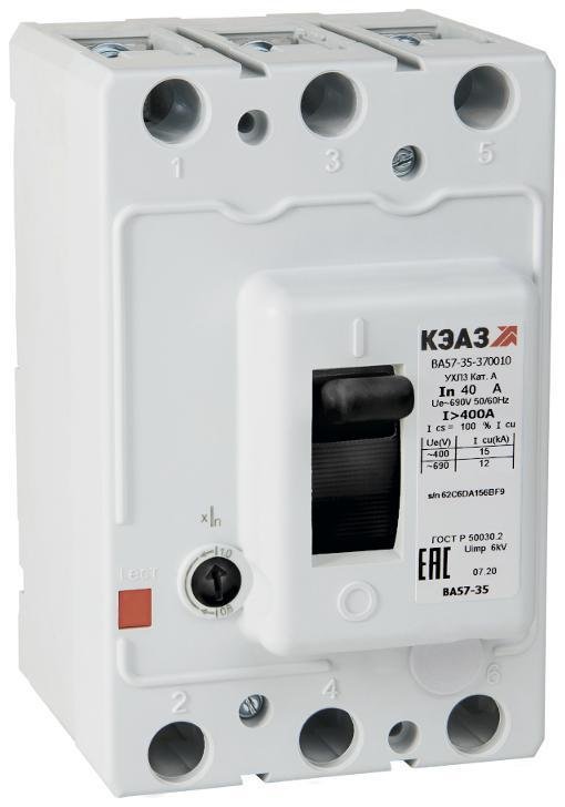 КЭАЗ 293570 Выключатель автоматический ВА57-35-370010-25А-250-690AC-УХЛ3| 293570
