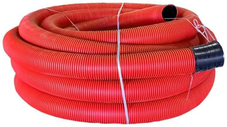 EKF tg2st-160-50m Труба гофрированная двустенная ПНД d 160 с зондом (50 м) красная, PROxima|tg2st-160-50m|EKF [в упаковке 50, цена за 1 м]
