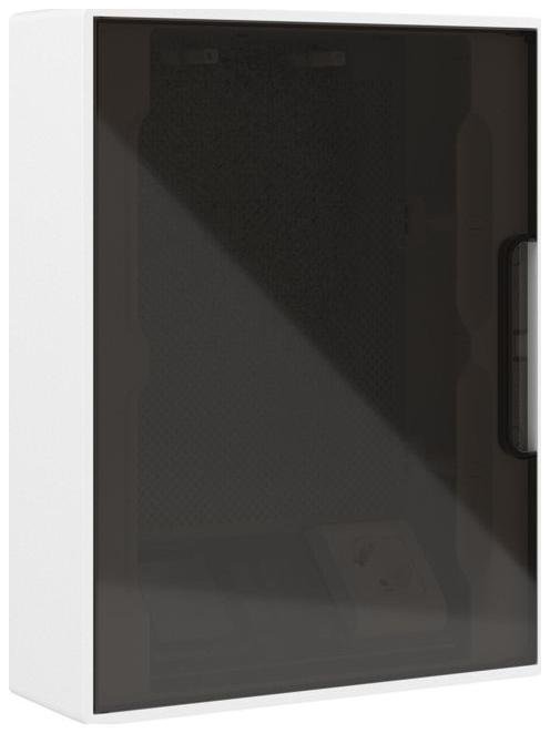 DKC F24W4WD Щиток настенный Фрейм (FRAME) 24мод. слаботочный с тонированной дверцей с монтажн. платой в комплекте с 1 розеткой Viva (арт. 45005) и 1 коробкой PDD (арт. 10033) бел