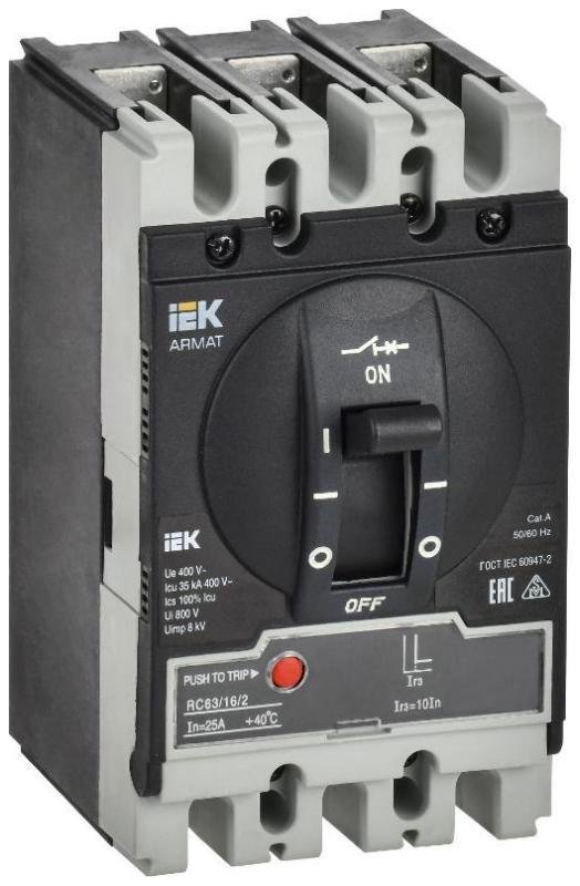 IEK AR-MCCB-3S-035-0016A-MTUC ARMAT Авт. выкл. лит. корпус 3P S 35кА 16А э/м рег. IEK