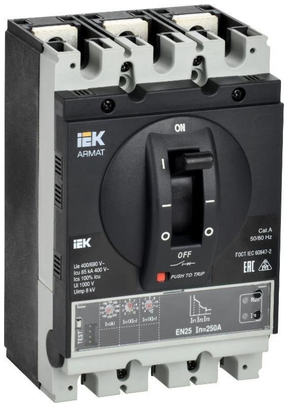 IEK AR-MCCB-3G-085-0250A-ELSC ARMAT Авт. выкл. лит. корпус 3P G 85кА 250А эл. станд