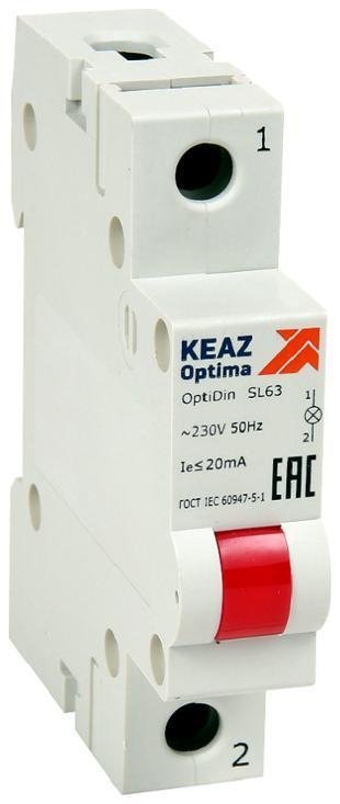 КЭАЗ 138606 Лампа сигнальная OptiDin SL63-R-230AC-УХЛ3