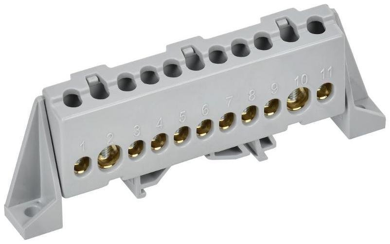 IEK TF-NN20-11-DP-K03 TEKFOR Шина L "фаза" в комбинированном DIN-изоляторе "Стойка" 8х12-11-Ср [в упаковке 5, цена за 1 шт]