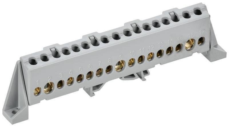 IEK TF-NN20-17-DP-K03 TEKFOR Шина L "фаза" в комбинированном DIN-изоляторе "Стойка" 8х12-17-Ср [в упаковке 5, цена за 1 шт]