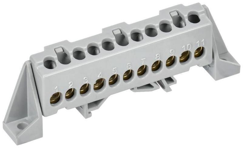 IEK TF-NN10-11-DP-K03 TEKFOR Шина L "фаза" в комбинированном DIN-изоляторе "Стойка" 6х9-11-Ср [в упаковке 5, цена за 1 шт]
