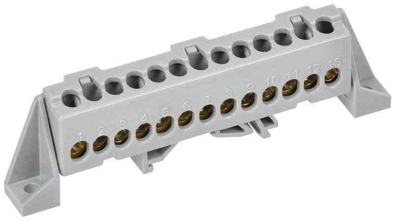IEK TF-NN10-13-DP-K03 TEKFOR Шина L "фаза" в комбинированном DIN-изоляторе "Стойка" 6х9-13-Ср [в упаковке 5, цена за 1 шт]