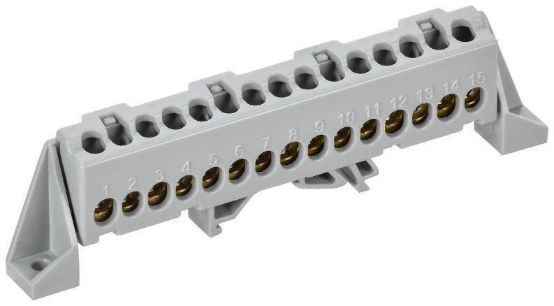 IEK TF-NN10-15-DP-K03 TEKFOR Шина L "фаза" в комбинированном DIN-изоляторе "Стойка" 6х9-15-Ср [в упаковке 5, цена за 1 шт]