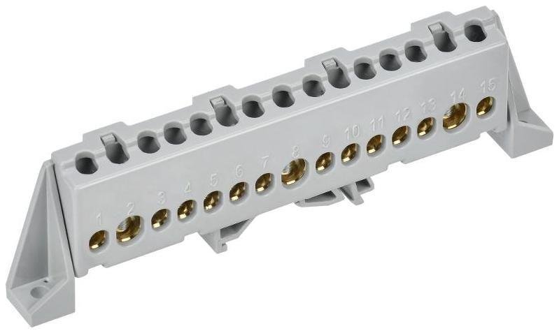 IEK TF-NN20-15-DP-K03 TEKFOR Шина L "фаза" в комбинированном DIN-изоляторе "Стойка" 8х12-15-Ср [в упаковке 5, цена за 1 шт]