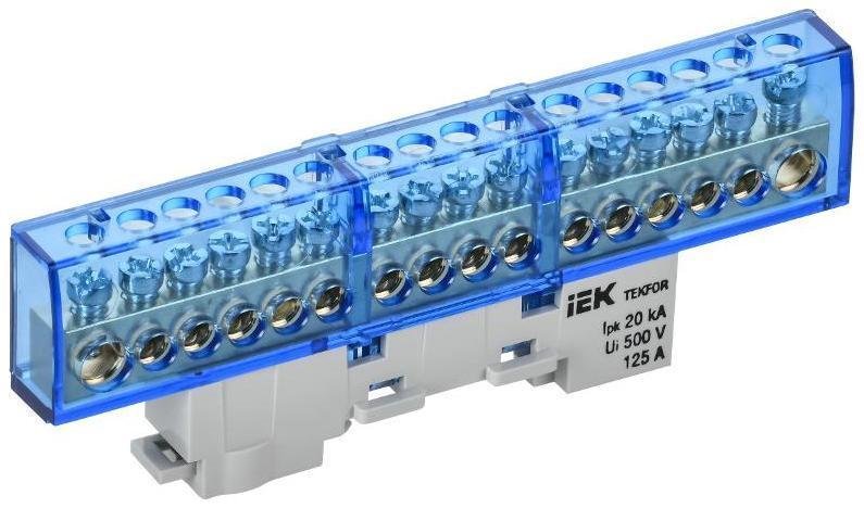 IEK TF-NN20-16-KL-K07 TEKFOR Шина N "ноль" изолированная на универсальном держателе 8х12-16-С
