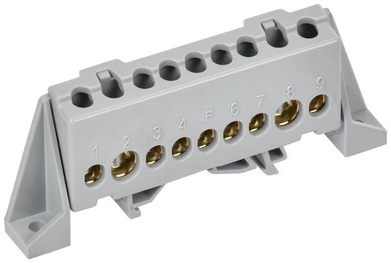 IEK TF-NN20-09-DP-K03 TEKFOR Шина L "фаза" в комбинированном DIN-изоляторе "Стойка" 8х12-9-Ср [в упаковке 5, цена за 1 шт]