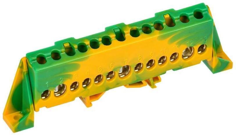IEK TF-NN20-13-DP-K52 TEKFOR Шина PE "земля" в комбинированном DIN-изоляторе "Стойка" 8х12-13-ЖЗ [в упаковке 5, цена за 1 шт]