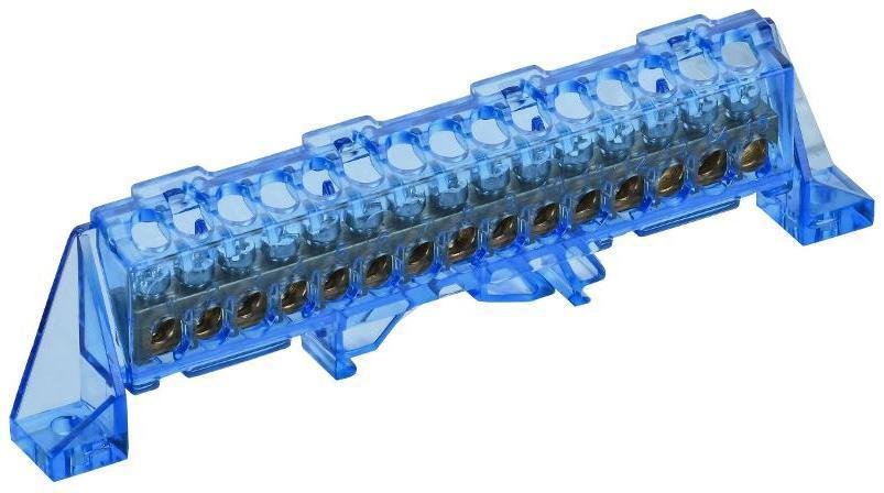 IEK TF-NN10-15-DP-K07 TEKFOR Шина N "ноль" в комбинированном DIN-изоляторе "Стойка" 6х9-15-С [в упаковке 5, цена за 1 шт]