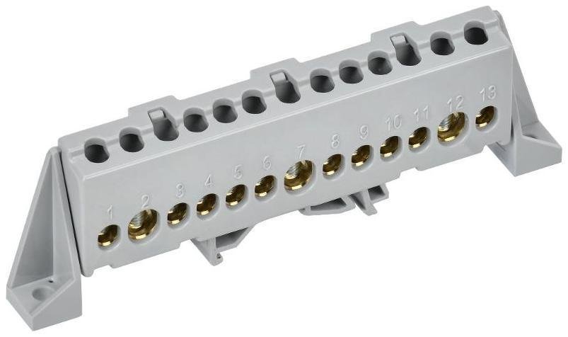 IEK TF-NN20-13-DP-K03 TEKFOR Шина L "фаза" в комбинированном DIN-изоляторе "Стойка" 8х12-13-Ср [в упаковке 5, цена за 1 шт]
