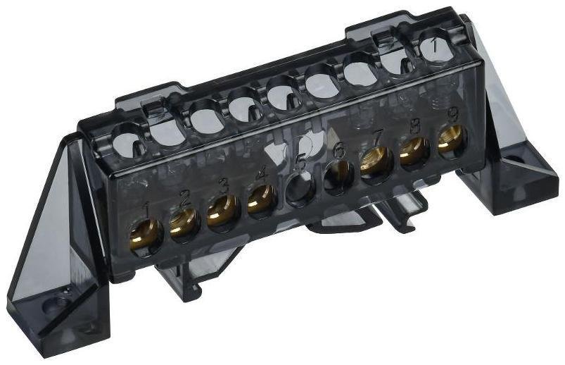 IEK TF-NN10-34-DP-K02 TEKFOR Шина N "ноль" в комбинированном DIN-изоляторе "Стойка" 6х9-(3+4)-Ч [в упаковке 5, цена за 1 шт]