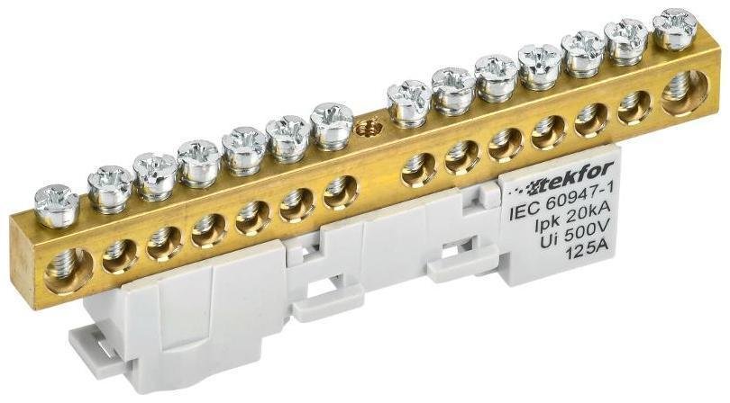 IEK TF-NN20-14-DL-K03 TEKFOR Шина L "фаза" неизолированная на универсальном держателе 8х12-14-Ср [в упаковке 5, цена за 1 шт]