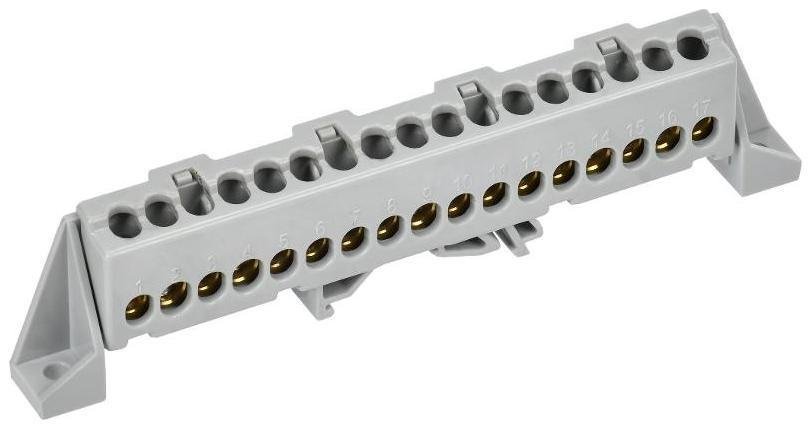 IEK TF-NN10-17-DP-K03 TEKFOR Шина L "фаза" в комбинированном DIN-изоляторе "Стойка" 6х9-17-Ср [в упаковке 5, цена за 1 шт]