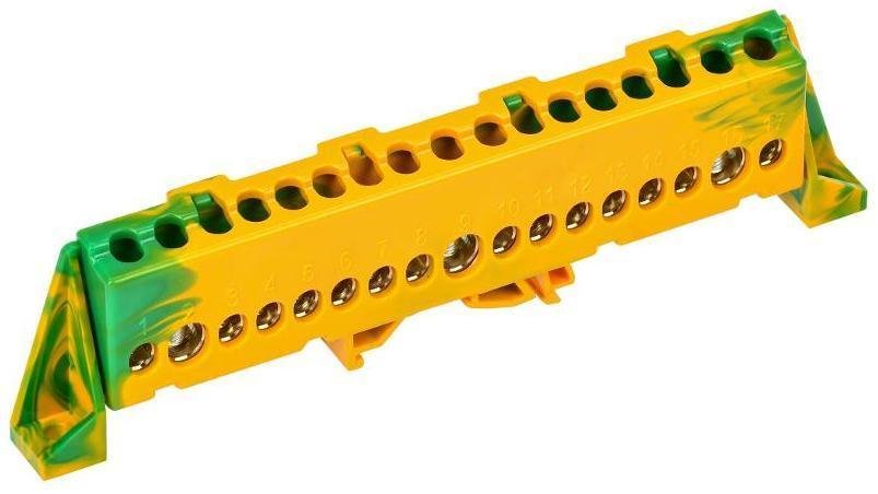 IEK TF-NN20-17-DP-K52 TEKFOR Шина PE "земля" в комбинированном DIN-изоляторе "Стойка" 8х12-17-ЖЗ [в упаковке 5, цена за 1 шт]
