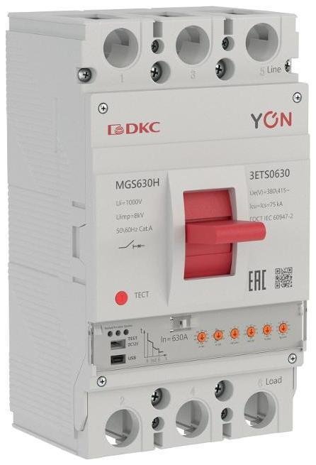 DKC MGS630S-3ETS0630 Авт. выкл. YON MGS630S 3P 252-630A 60kA с электронным расцепителем ETS