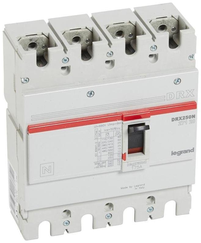 Legrand 027120 Drx250 фиксированный 175a 4p 25кА [в упаковке 6, цена за 1 шт]