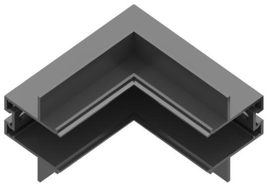 Aqara QRSJZNZJ11LM_GR Угловой внутренний соединитель встраиваемого трека V1, модель: QRSJZNZJ11LM, цвет: серый