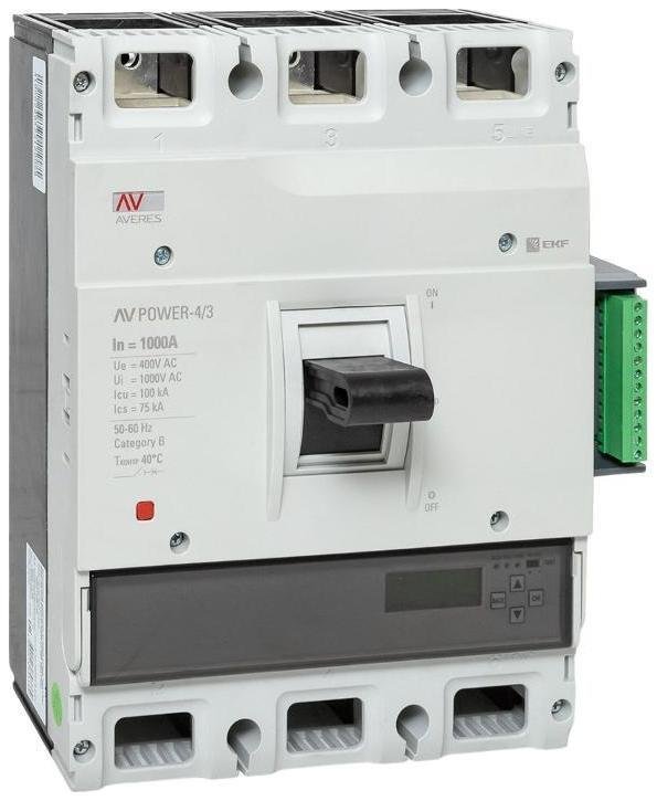 EKF mccb-43-1000H-6.2-av Выключатель автоматический AV POWER-4/3 1000А 100kA ETU6.2 AVERES