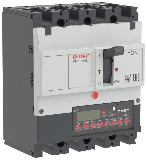 DKC MNX250L4PETE0250 Выключатель автоматический YON pro MNX250L 4P 250A 70kA при AC415V расц. ETE