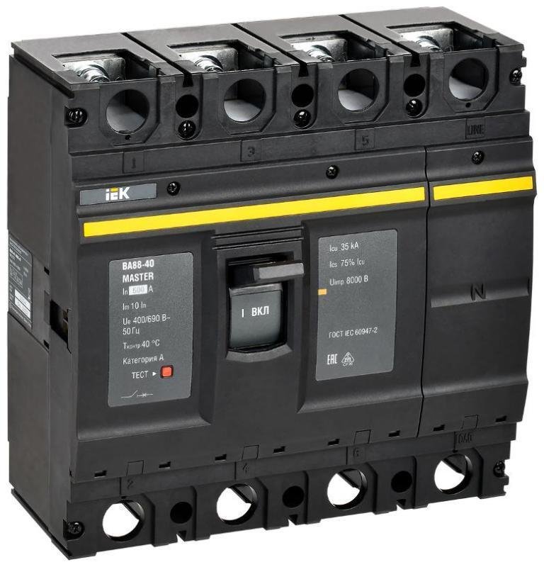 IEK SVA50-4-0500-02 Выключатель автоматический ВА88-40 4P 500А 35кА MASTER