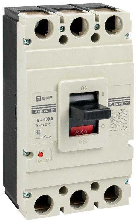 EKF mccb99-400-400m-ma Выключатель автоматический ВА-99М 400/400А 3P 42кА с электромагнитным расцепителем PROxima [в упаковке 2, цена за 1 шт]