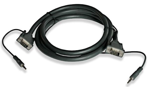 Кабель VGA вилка - вилка, + аудио, 50', 15.2 м