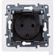 Розетка 1-м СП Etika 16А IP44 250В с заземл. со шторками с защ. крышкой безвинтов. зажимы алюм. IEK 672426
