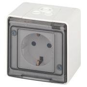 Розетка Эксперт 11-2502-01 2P+E IP55 шторки 16А-250В ОУ бел. Эра Б0063280