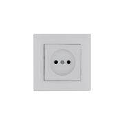 Розетка 1-м Karea RIZZ без заземл. бел. Makel 88001022
