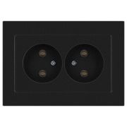 Розетка 2-м СП Accent 6-204-05 16А IP20 250В 2P AL/CU антрацит Intro Б0063465