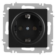 Розетка 1-м СП Accent 6-202-05 16А IP20 250В 2P+E Schuko антрацит Intro Б0063693