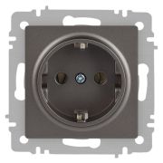 Розетка 1-м СП Accent 6-202-09 16А IP20 250В 2P+E Schuko титан Intro Б0063701