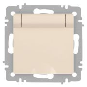 Розетка 1-м СП Accent 6-203-02 16А IP20 250В 2P+E Schuko с крышкой сл.кость Intro Б0063716