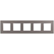 Рамка 5-м Elegance 14-5015-16 Classic для розеток и выключателей титан Эра Б0065831