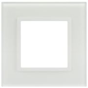 Рамка 1-м Elegance 14-5101-01М для розеток и выключателей стекло матов. бел. Эра Б0065832